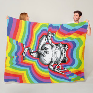 Zen Frog Masterpiece Fleece Blanket