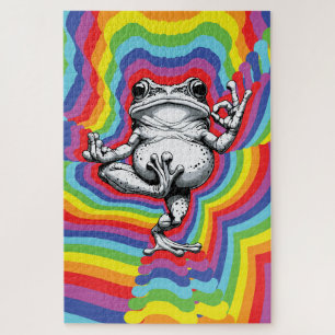 Zen Frog Masterpiece Jigsaw Puzzle