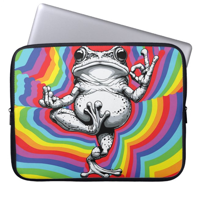 Zen Frog Masterpiece Laptop Sleeve (Front)