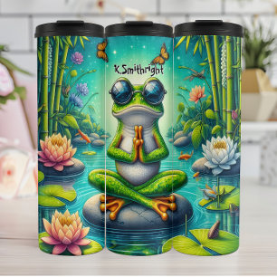 Zen Frog Meditation Pond Thermal Tumbler
