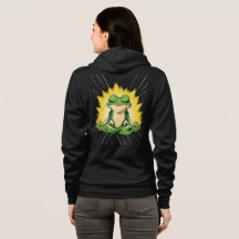Zen Frog Meditation Super Saiyan Glow Art