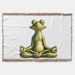 Zen Frog Throw Blanket