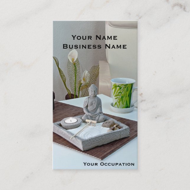 Zen Garden Buddha Business Card (Front)