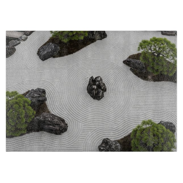 Zen Garden Illusion Mug / Plate - Japanese Landsca Cutting Board (Front)
