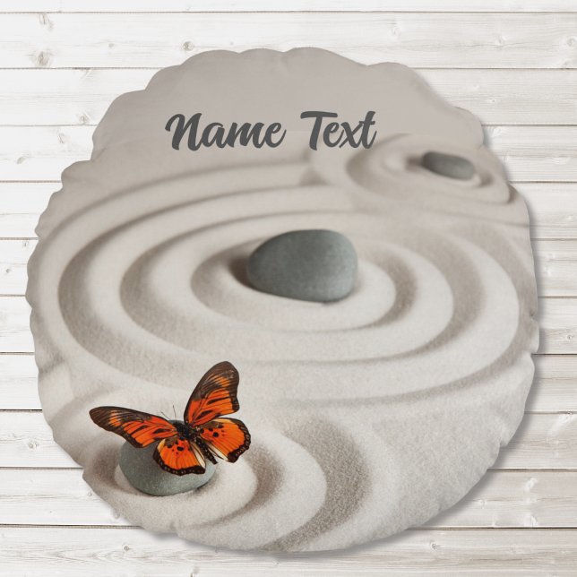 Zen Garden Meditation Round Throw Pillow (Creator Uploaded)