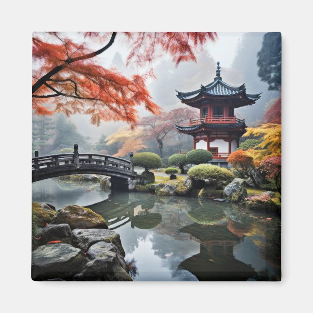 Zen Garden Tranquil Peaceful Nature  Magnet (Front)