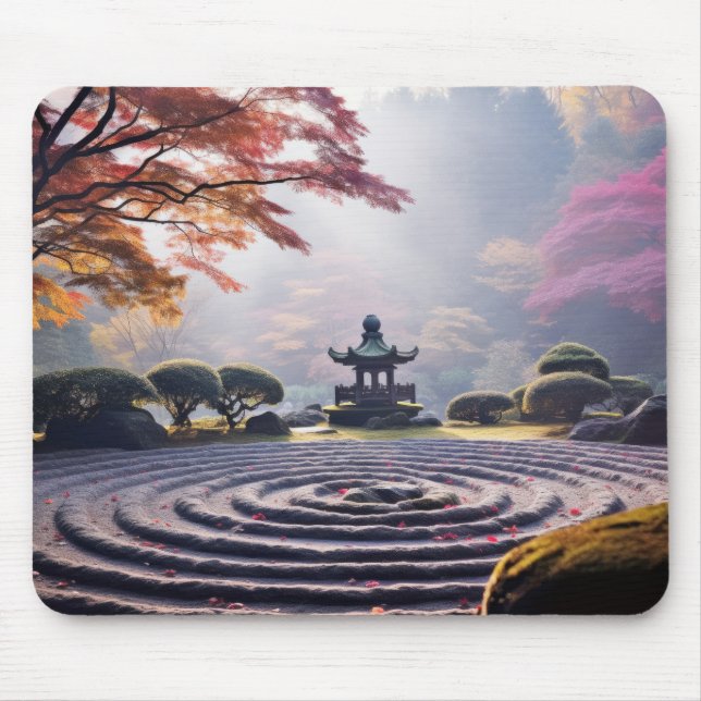 Zen Garden Tranquil Peaceful Nature  Mouse Mat (Front)