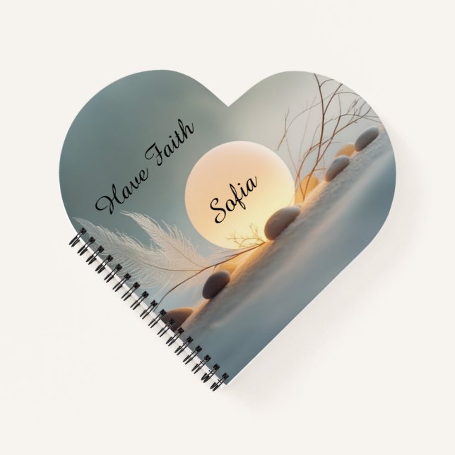 Zen Heart Journal: Full Wrap Healing Stationery Notebook (Front)