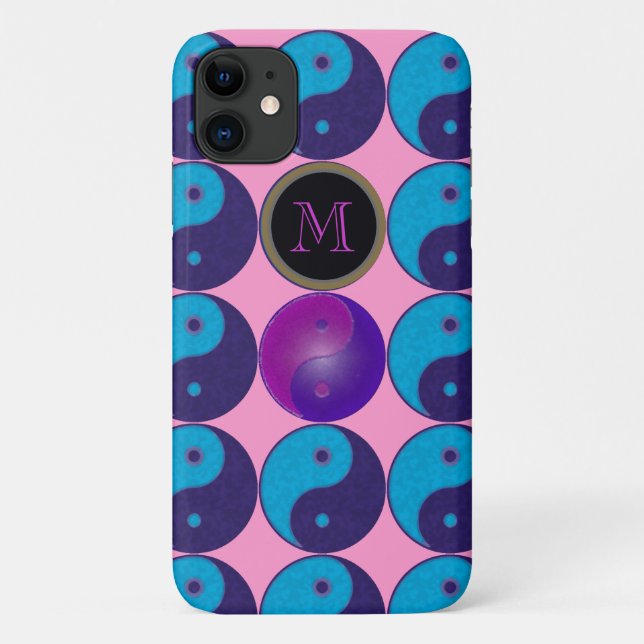Zen initial yin-yang meditation Case-Mate iPhone case (Back)