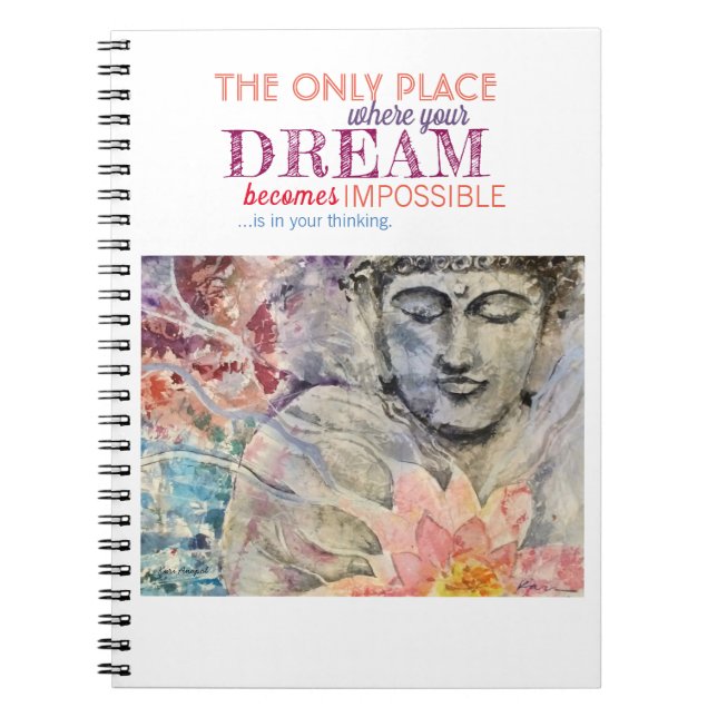 Zen Inspiration Quote Buddha Art Notebook (Front)