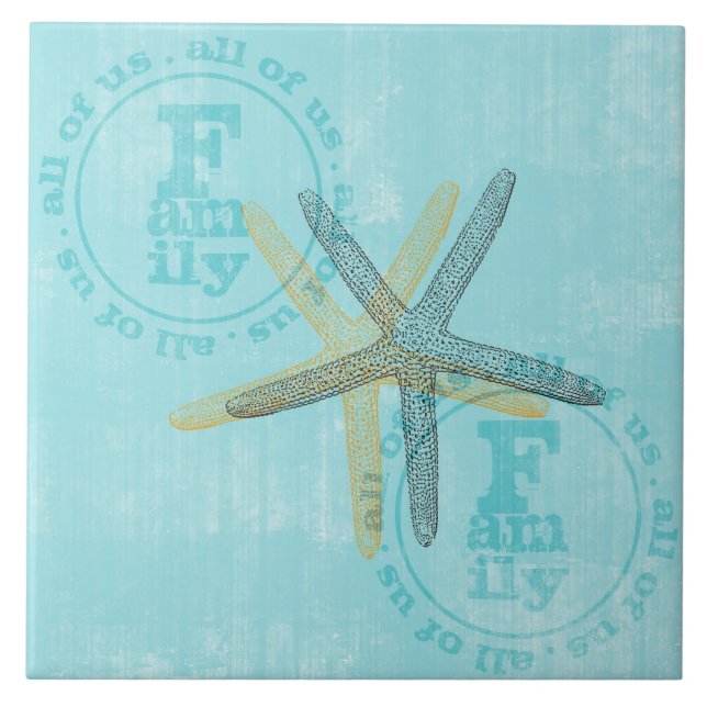 Zen Inspired Beach Theme Starfish Tile (Front)