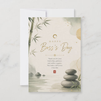 Zen Japanese Boss’s Day Thank You Card
