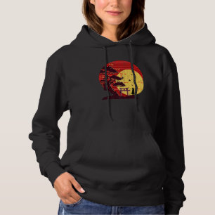 Zen Japanese Culture Buddhist Sunset Bonsai Tree Hoodie