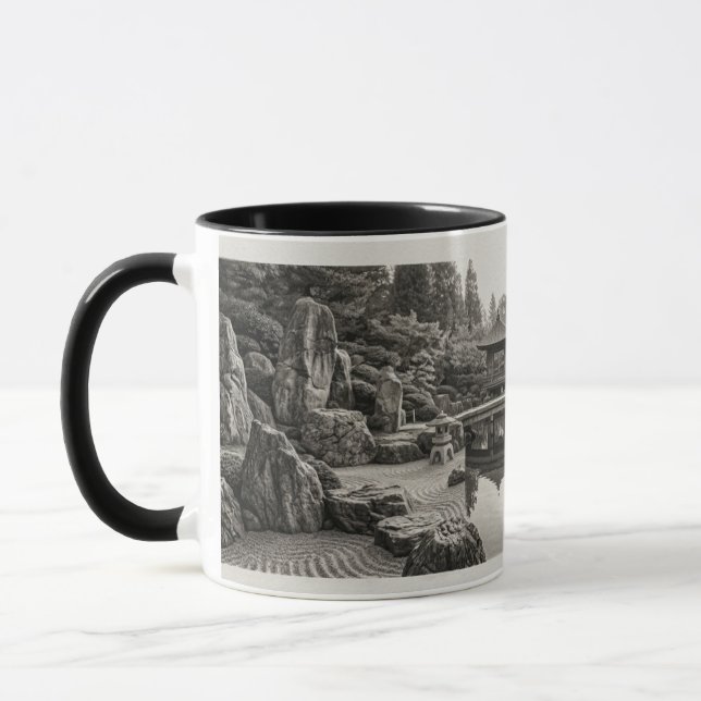 Zen Japanese Garden Artistic Mug (Left)