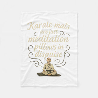 Zen Karate Mats Meditation Pillow Funny Martial Ar Fleece Blanket
