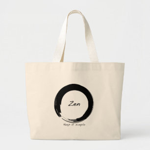 Zen: Keep it simple Large Tote Bag