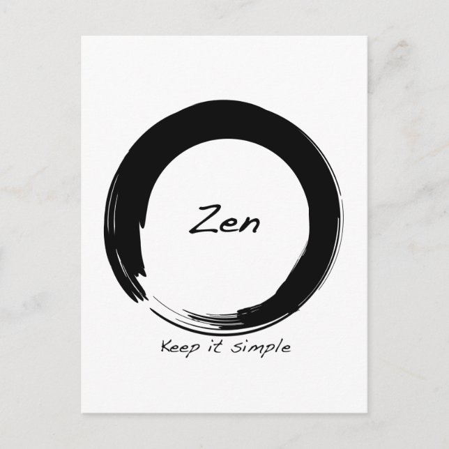 Zen: Keep it simple Postcard (Front)