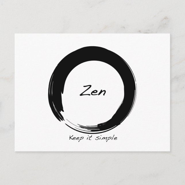 Zen: Keep it simple Postcard (Front)