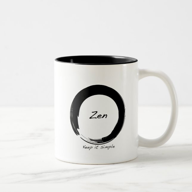 Zen: Keep it simple Two-Tone Coffee Mug (Right)