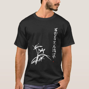 Zen Koan Artistic Japanese Calligraphy Orchid Sumi T-Shirt