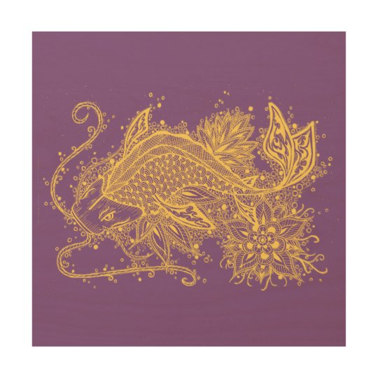 Zen Koi Fish Wood Wall Art Zazzle Co Uk