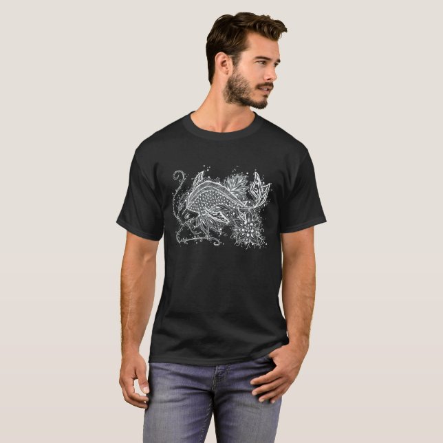 Zen Koi T-Shirt dark (Front Full)