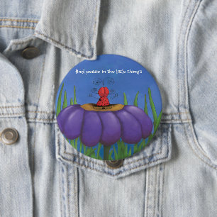 Zen Ladybug 10 Cm Round Badge