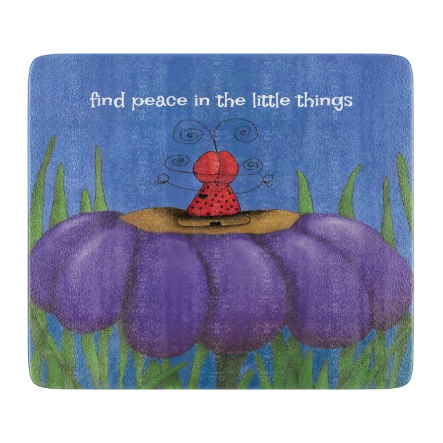 Zen Ladybug Cutting Board (Front)
