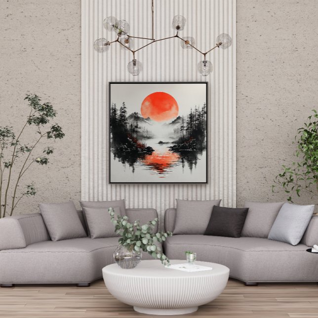 Zen Lake Sun Reflective Canvas Print (Creator Uploaded)
