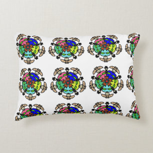 Zen Leaf Mandala Decorative Cushion