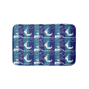 Zen Let Tomorrow's Wind Sail Boat Beach Clouds Bath Mat