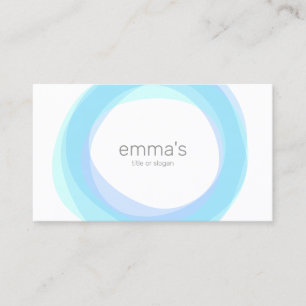 Zen Light Blue Circle Business Card