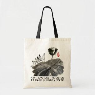 Zen Lotus Design/Zen Lifestyle Tote Bag