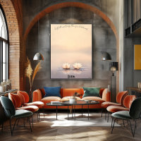 Zen Lotus Flowers at Dusk Poster