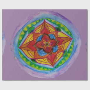 Zen Mandala Matte Wrapping Paper, 30" x 6' Paper