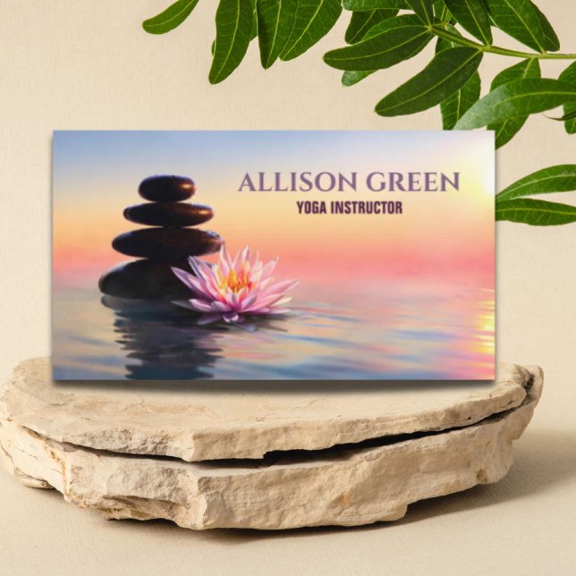 Zen Massage Therapy Meditation Yoga Instructor  Business Card (Zen Massage Therapy Meditation Yoga Instructor Business Card)