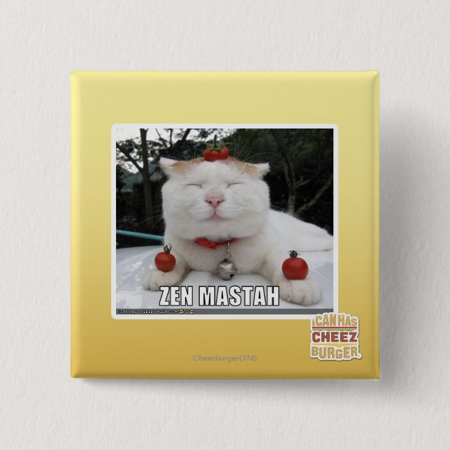 Zen Mastah 15 Cm Square Badge (Front)