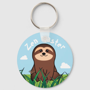"Zen Master" kawaii Sloth Key Ring
