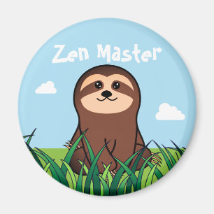 "Zen Master" kawaii Sloth Magnet