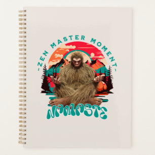 Zen Master Moment Bigfoot Meditation Retro Art Planner