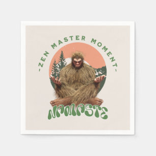 Zen Master Moment Namaste - Bigfoot Maditation Napkin