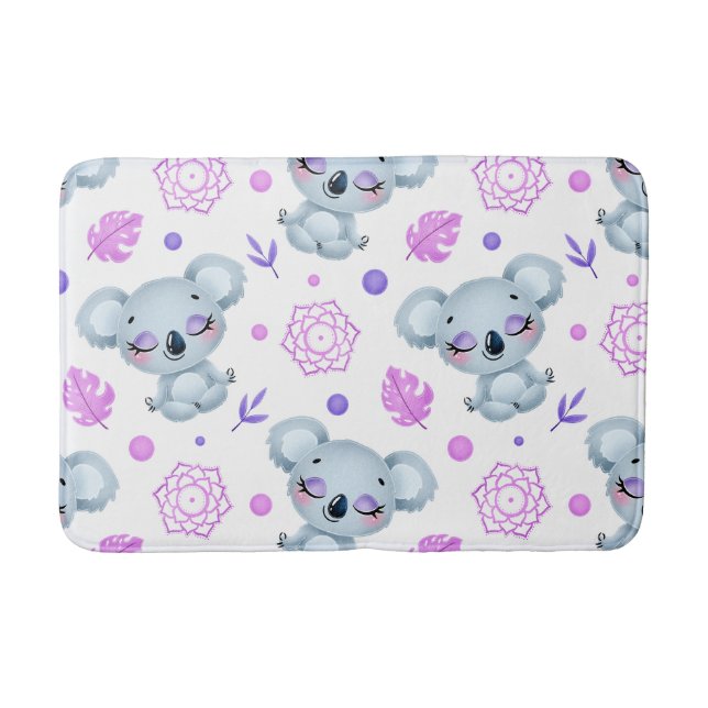 Zen Meditating Koala  Bath Mat (Front)