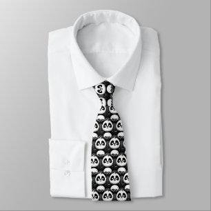 Zen Meditating Panda - Cute Animal Meditation Pose Tie