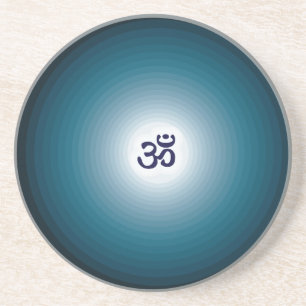 zen Meditation coaster bluegreen