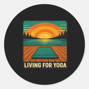 Zen Meditation Mindfulness Peace Seekers Living Fo Classic Round Sticker