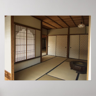 ZEN MEDITATION ROOM and KATOMADO WINDOW - KYOTO Poster