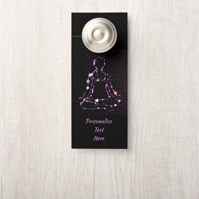 Zen Meditation Yoga Namaste Spiritual Personalised Door Hanger (On Knob)