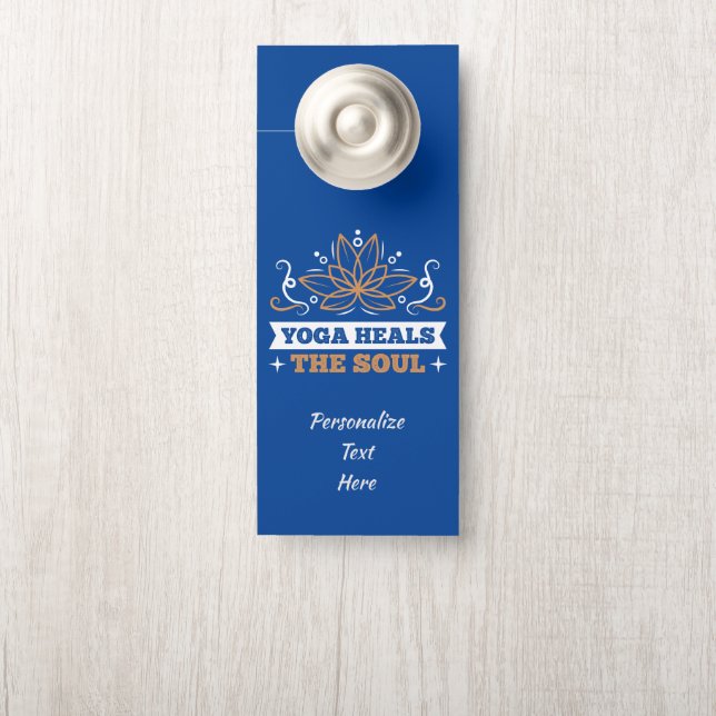 Zen Meditation Yoga Namaste Spiritual Personalised Door Hanger (On Knob)