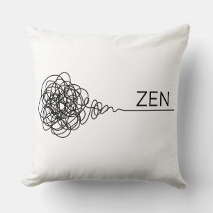 Zen Minimalist Mental Health Scribble Cushion