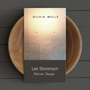 Zen Minimalist Simple New Age Interior Designer Business Card